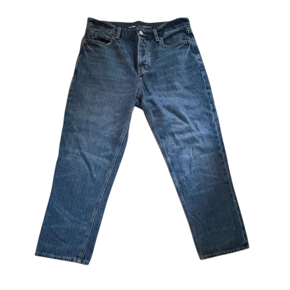 Old Navy Slouchy Straight High Rise Jeans Women’s Size 6 Dark Wash Denim